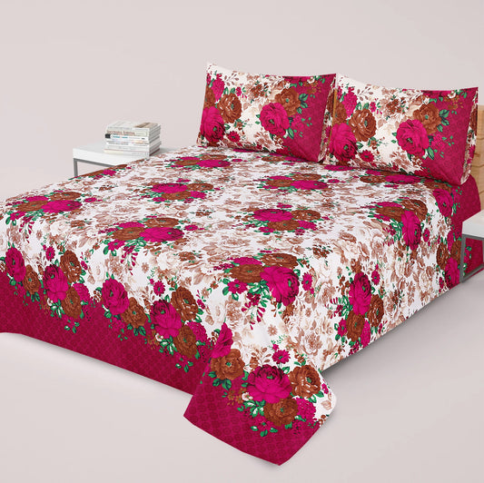 3PC Soft Cotton Bedsheet - C58