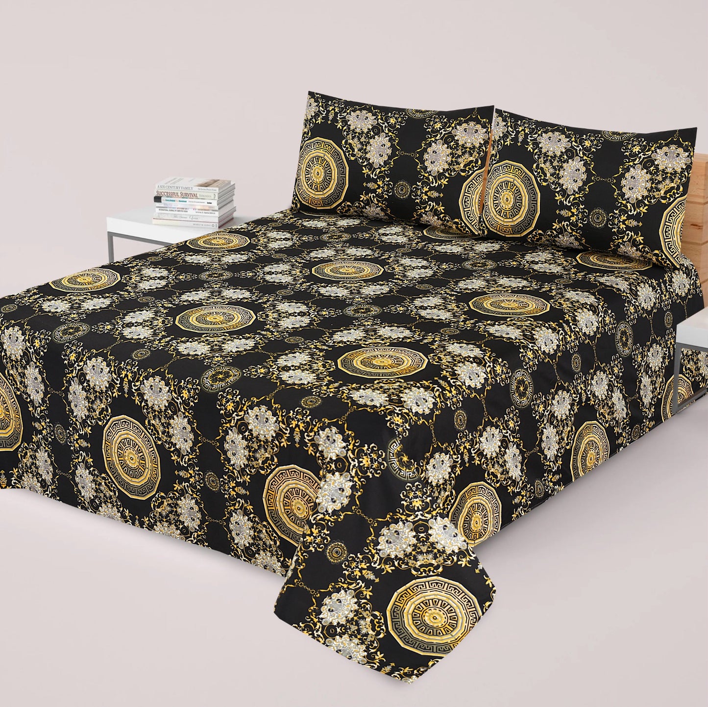 3PC Soft Cotton Bedsheet - C55