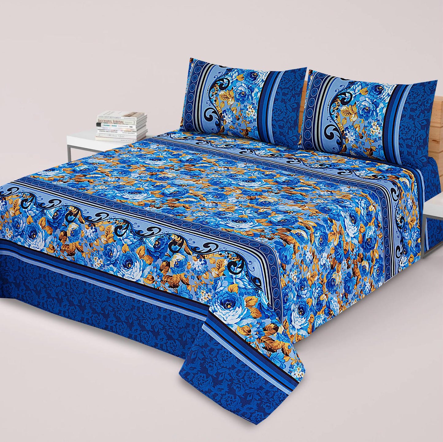 3PC Soft Cotton Bedsheet - C53
