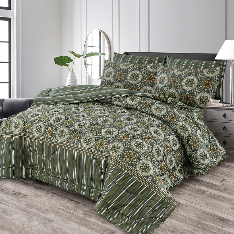 100% Pure Cotton 7 Piece Comforter Set - L35