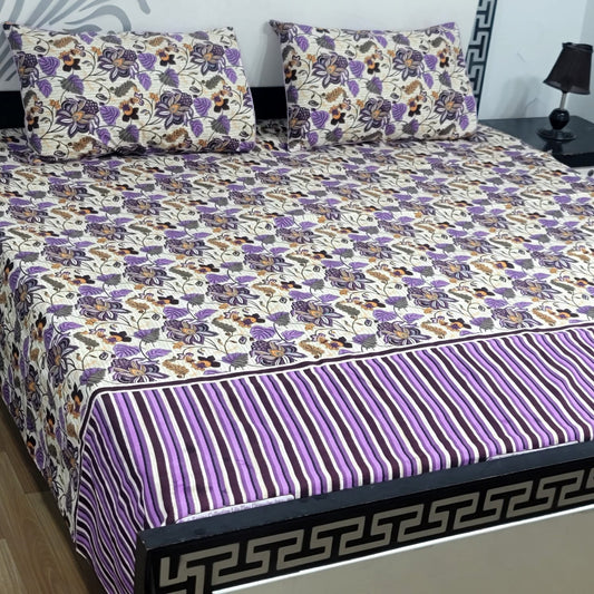 3-Piece Crystal Cotton Bedsheet Set - B86