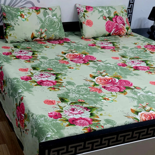 3-Piece Crystal Cotton Bedsheet Set - B91