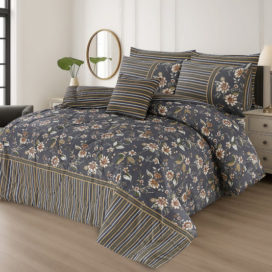 100% Pure Cotton 7 Piece Comforter Set - L79