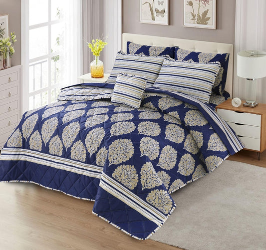100% Pure Cotton 7 Piece Comforter Set - L76