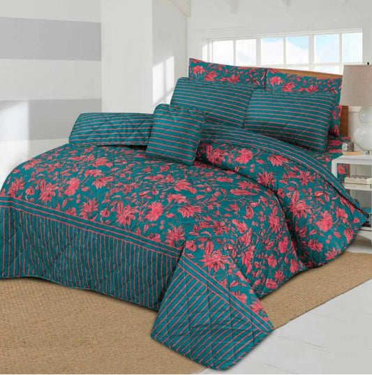 100% Pure Cotton 7 Piece Comforter Set - L75