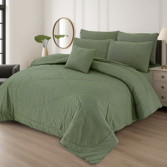 100% Pure Cotton 7 Piece Comforter Set - L69