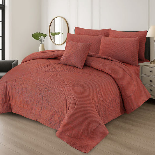 100% Pure Cotton 7 Piece Comforter Set - L67