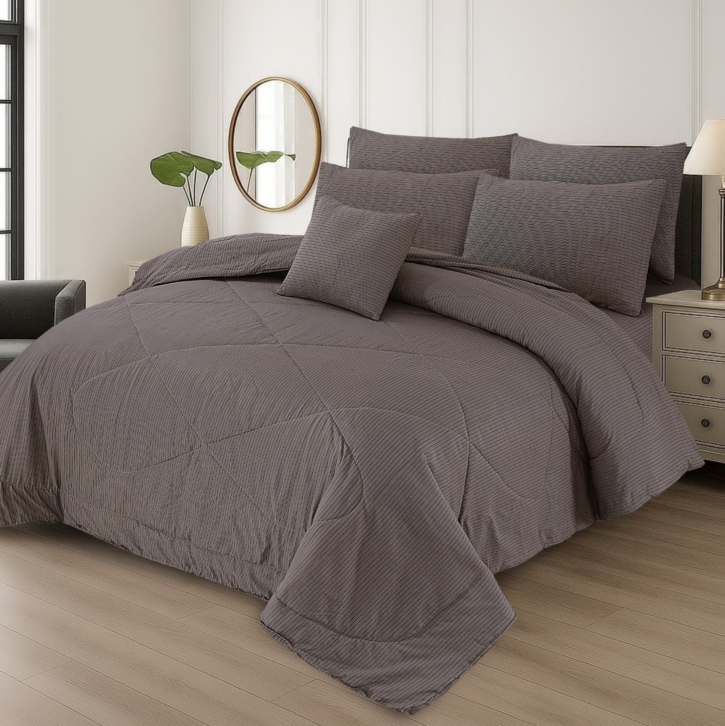 100% Pure Cotton 7 Piece Comforter Set - L68