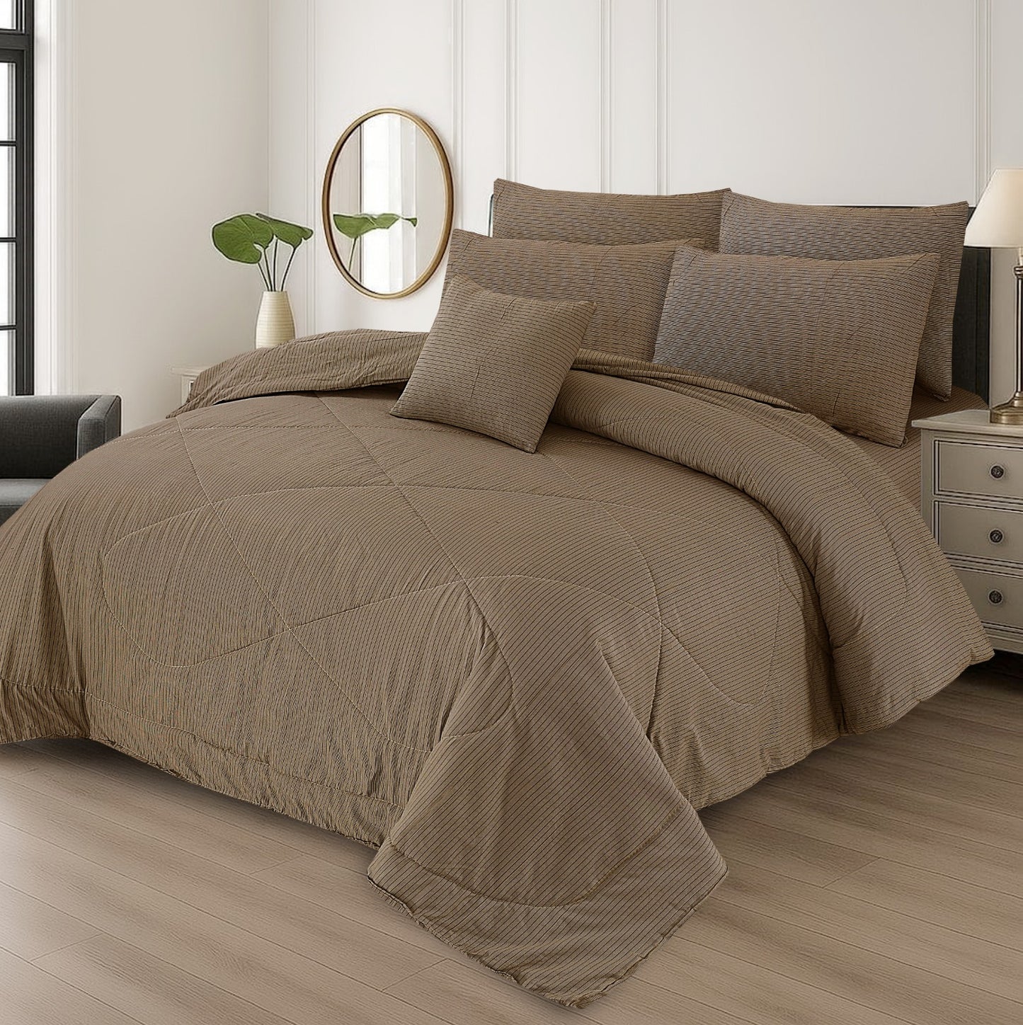 100% Pure Cotton 7 Piece Comforter Set - L65