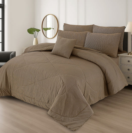 100% Pure Cotton 7 Piece Comforter Set - L65