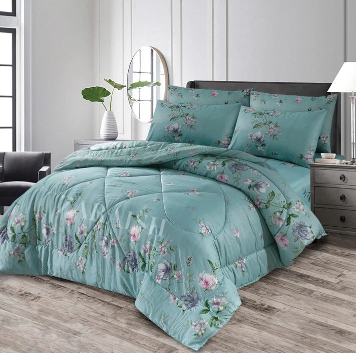 7 Pcs Cotton Razai Set - I10