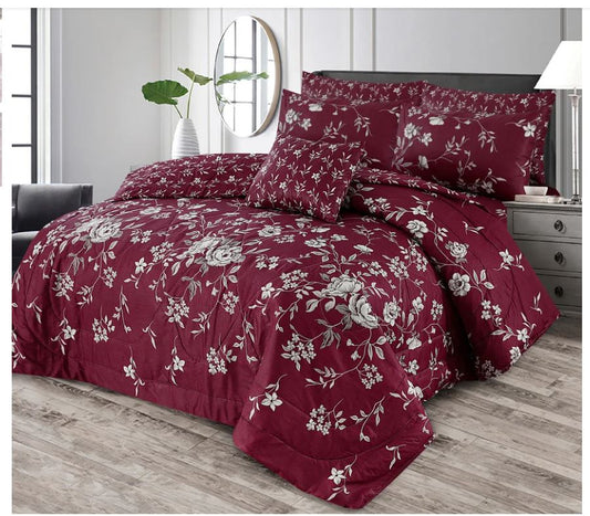 100% Pure Cotton 7 Piece Comforter Set - L89