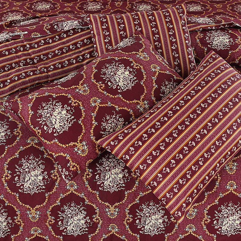 100% Pure Cotton 7 Piece Comforter Set - L25