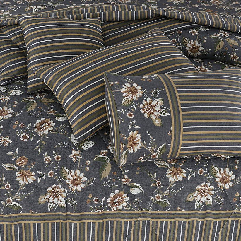 100% Pure Cotton 7 Piece Comforter Set - L18