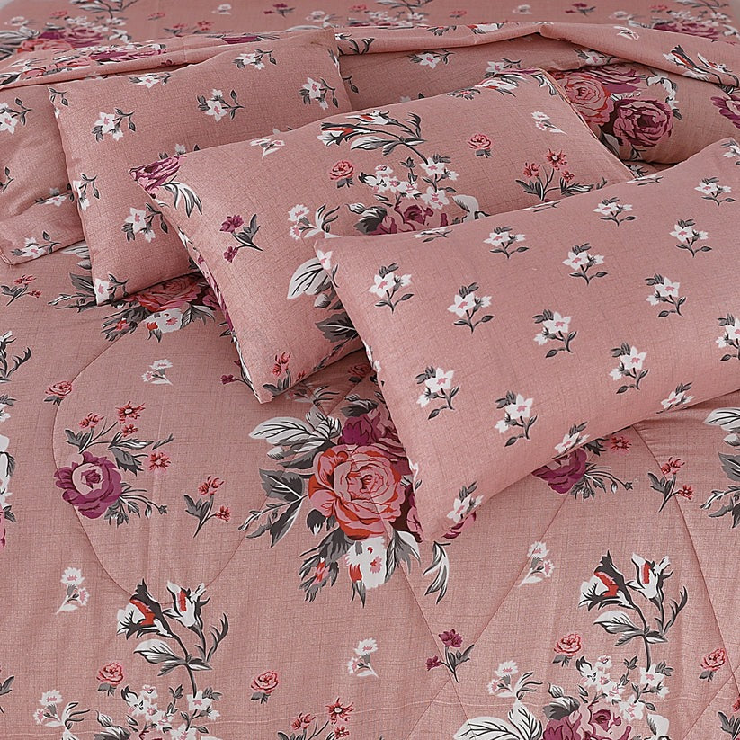 100% Pure Cotton 7 Piece Comforter Set - L19