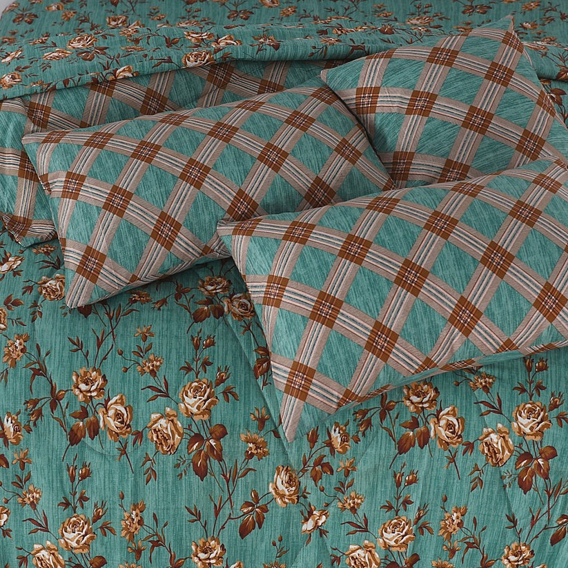 100% Pure Cotton 7 Piece Comforter Set - L20