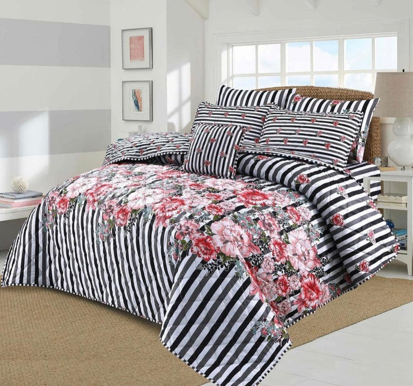 100% Pure Cotton 7 Piece Comforter Set - L21