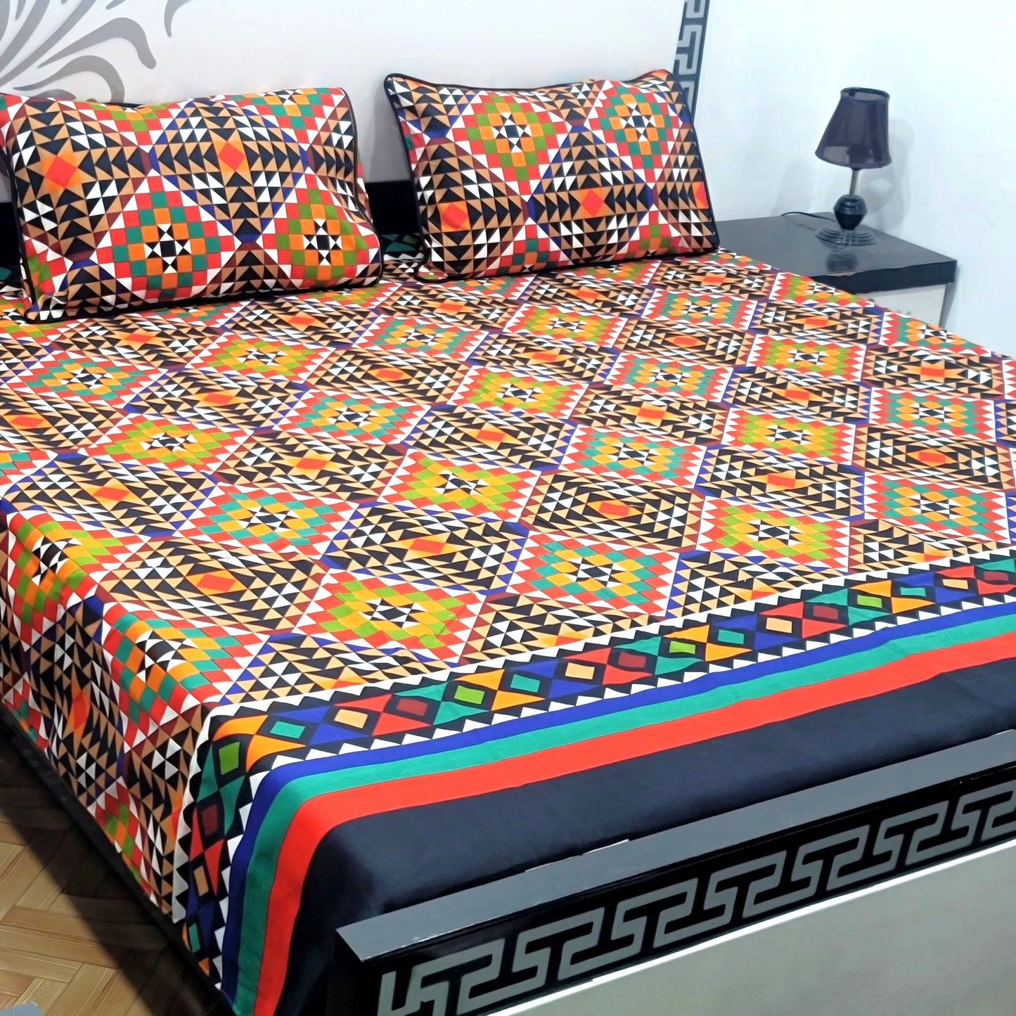 3-Piece Crystal Cotton Bedsheet Set - B2