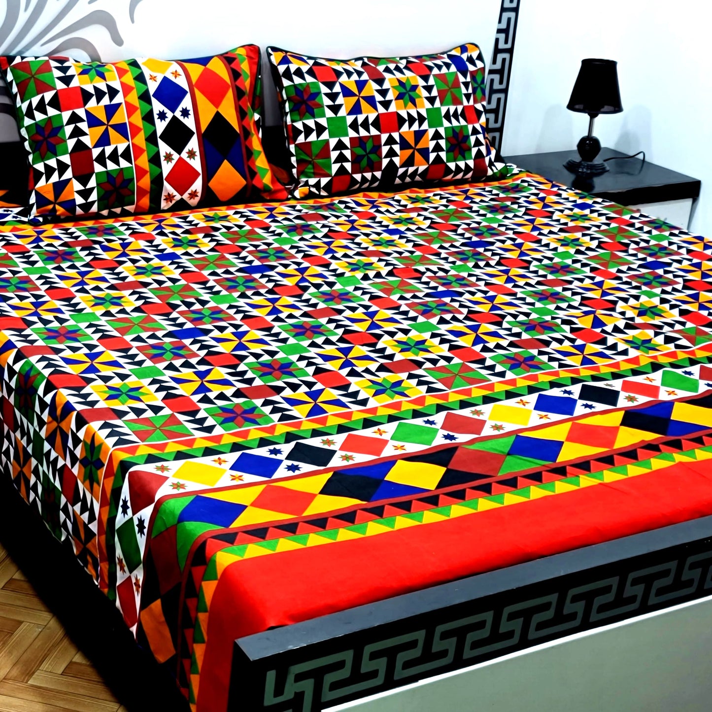 3-Piece Crystal Cotton Bedsheet Set - B4