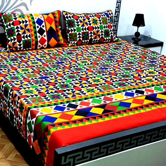 3-Piece Crystal Cotton Bedsheet Set - B4