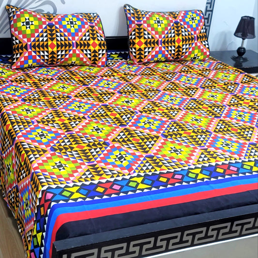 3-Piece Crystal Cotton Bedsheet Set - B13