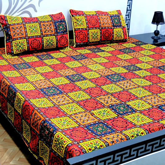 3-Piece Crystal Cotton Bedsheet Set - B28