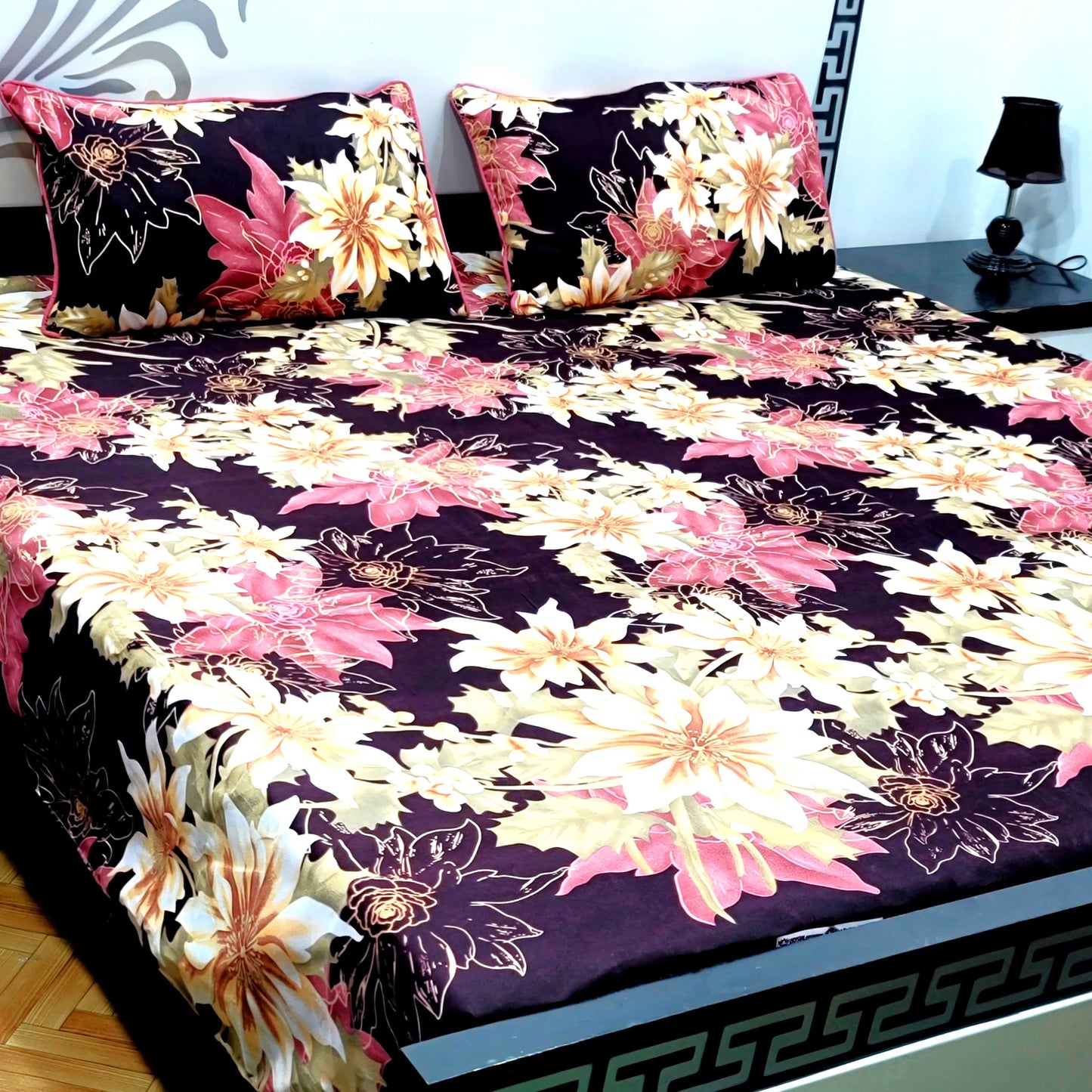 3-Piece Crystal Cotton Bedsheet Set - B30