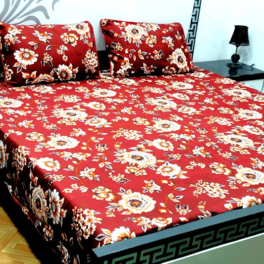 3-Piece Crystal Cotton Bedsheet Set - B33