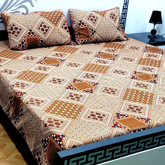 3-Piece Crystal Cotton Bedsheet Set - B37