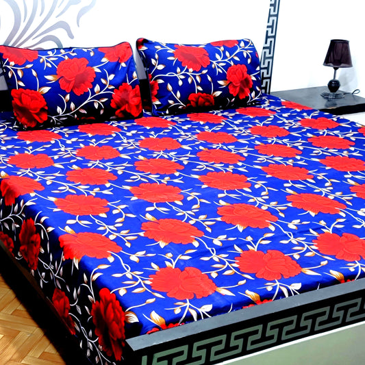 3-Piece Crystal Cotton Bedsheet Set - B38