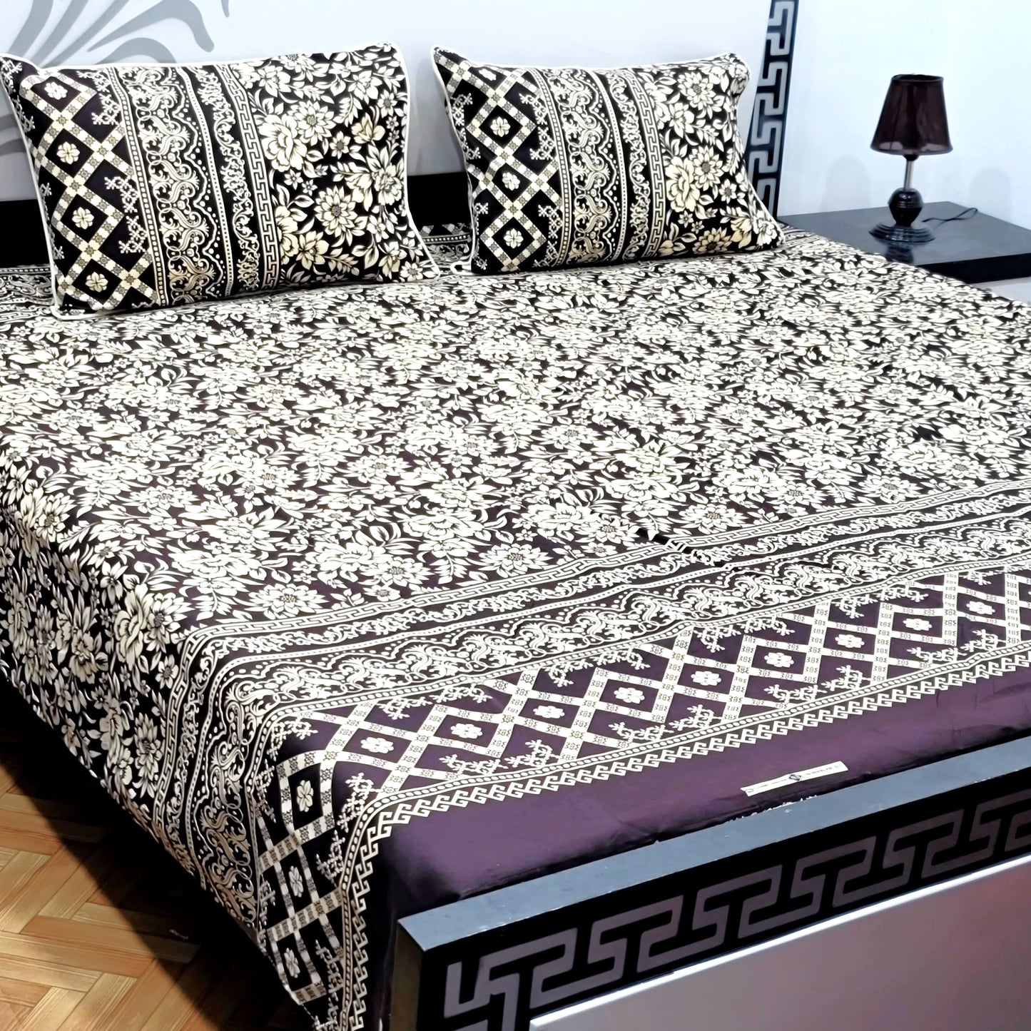 3-Piece Crystal Cotton Bedsheet Set - B44