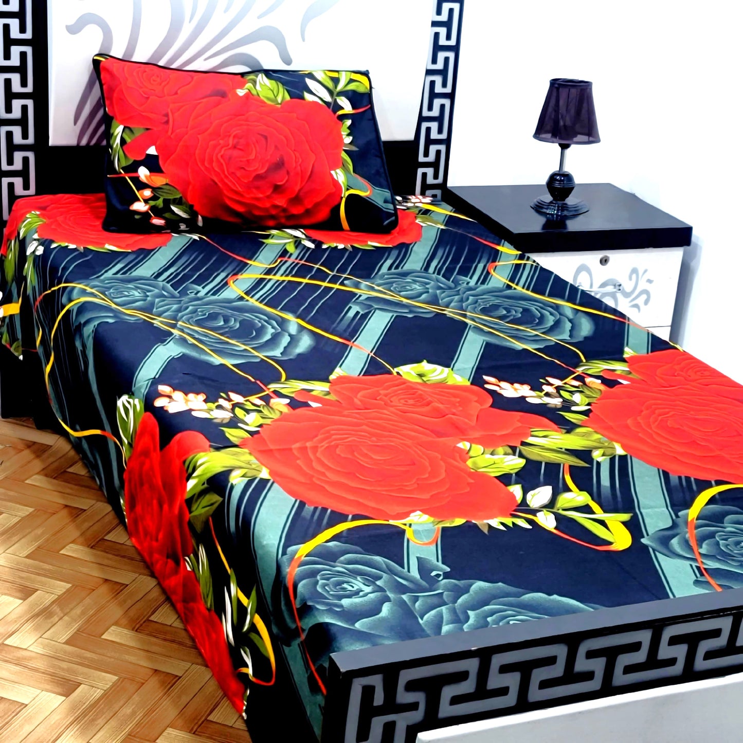 4Pc Single Bed Sheet Set - E8