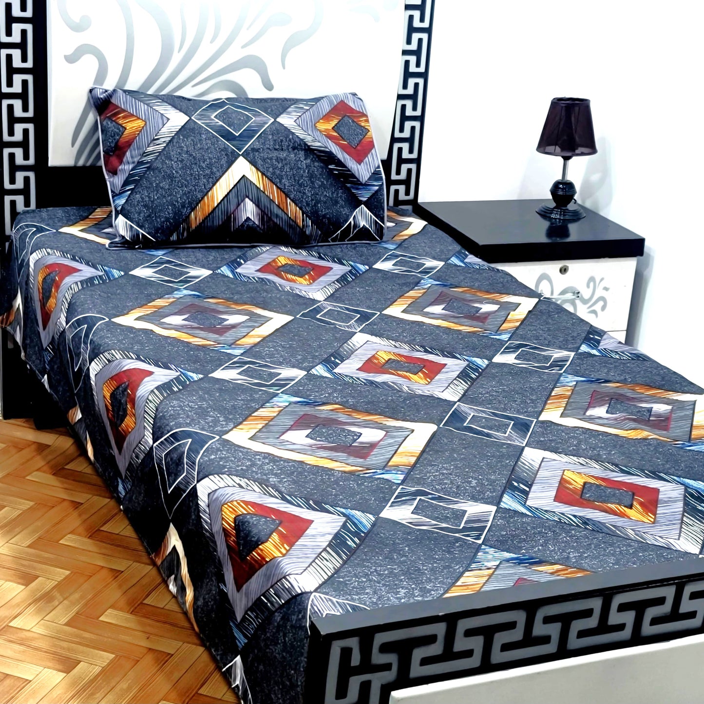 4Pc Single Bed Sheet Set - E10