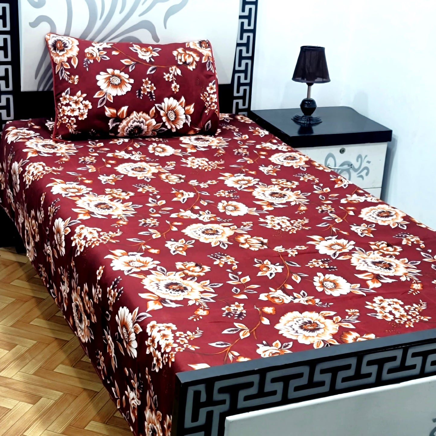 4Pc Single Bed Sheet Set - E11