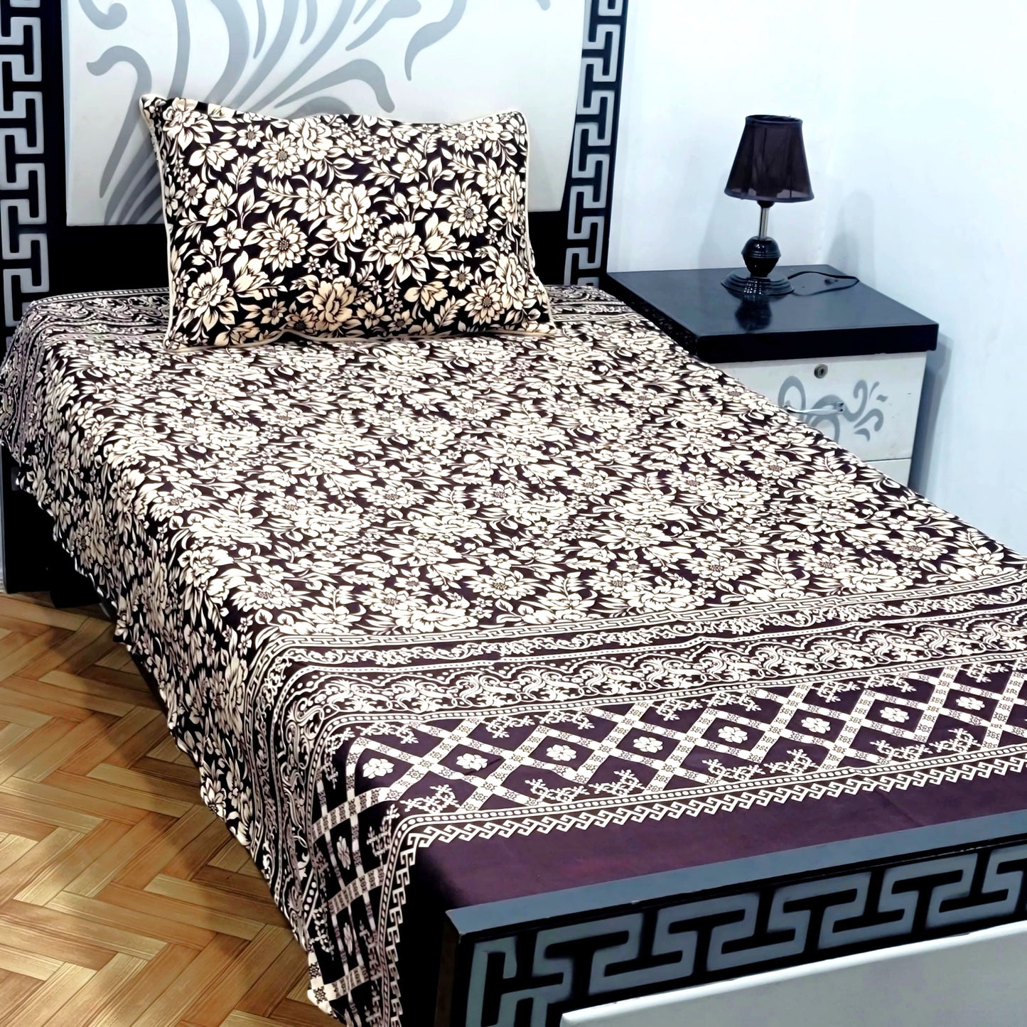 4Pc Single Bed Sheet Set - E14