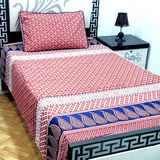 4Pc Single Bed Sheet Set - E31