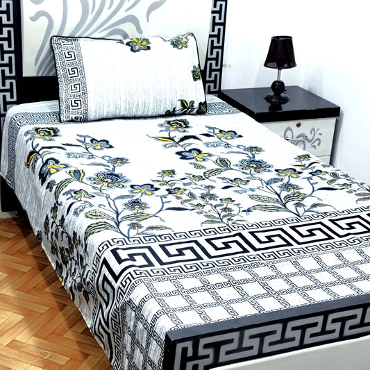 4Pc Single Bed Sheet Set - E35