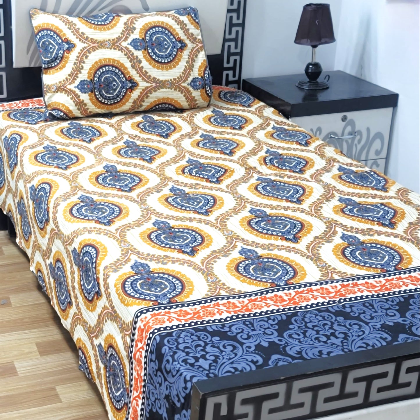 4Pc Single Bed Sheet Set - E41