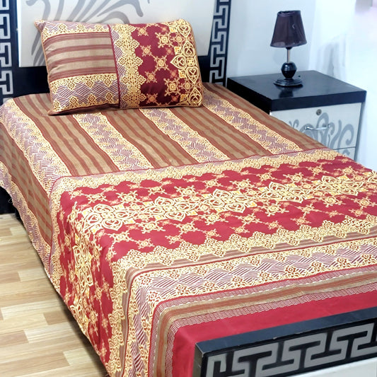 4Pc Single Bed Sheet Set - E42