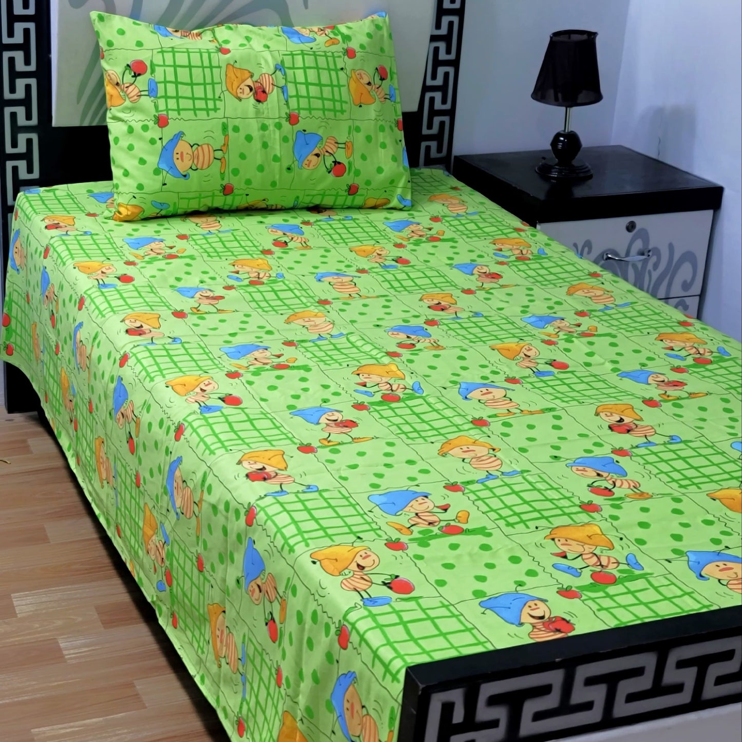 4Pc Single Bed Sheet Set - E49