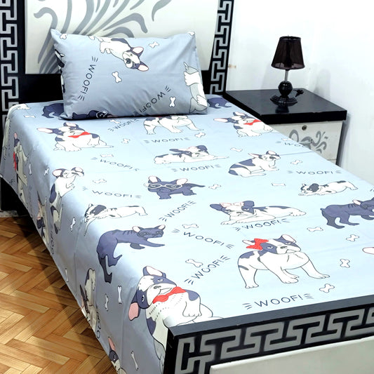 4Pc Single Bed Sheet Set - E53