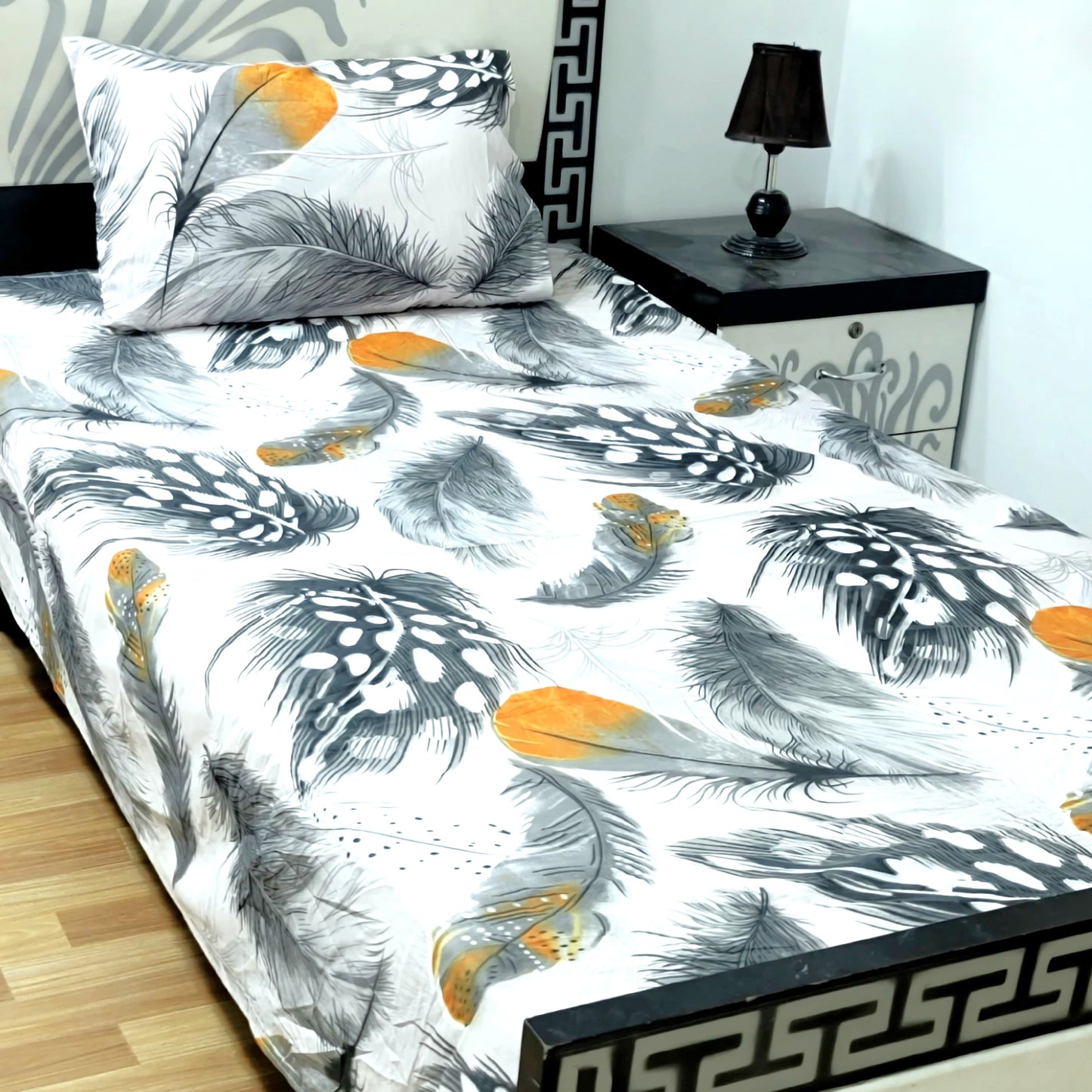 4Pc Single Bed Sheet Set - E58