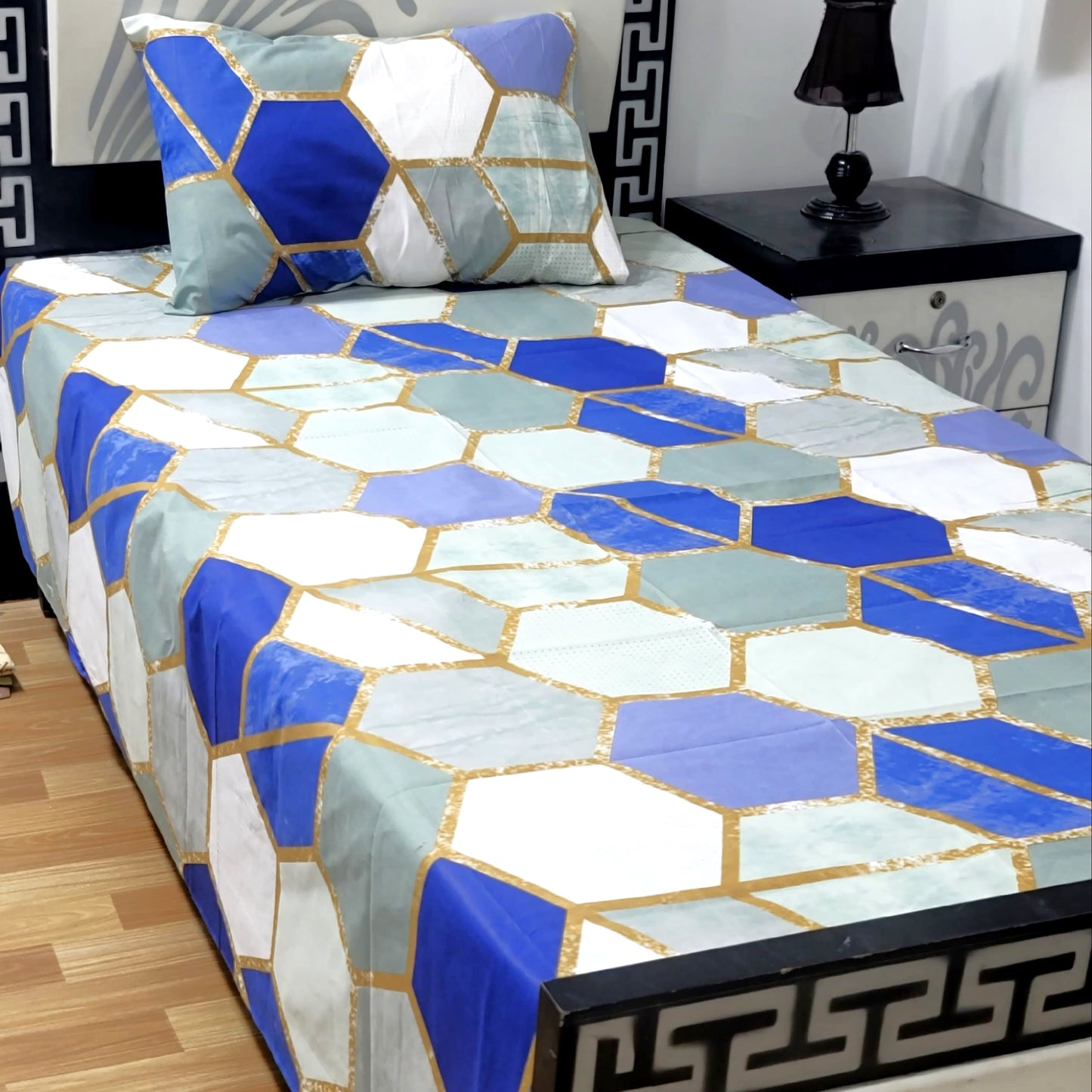 4Pc Single Bed Sheet Set - E65