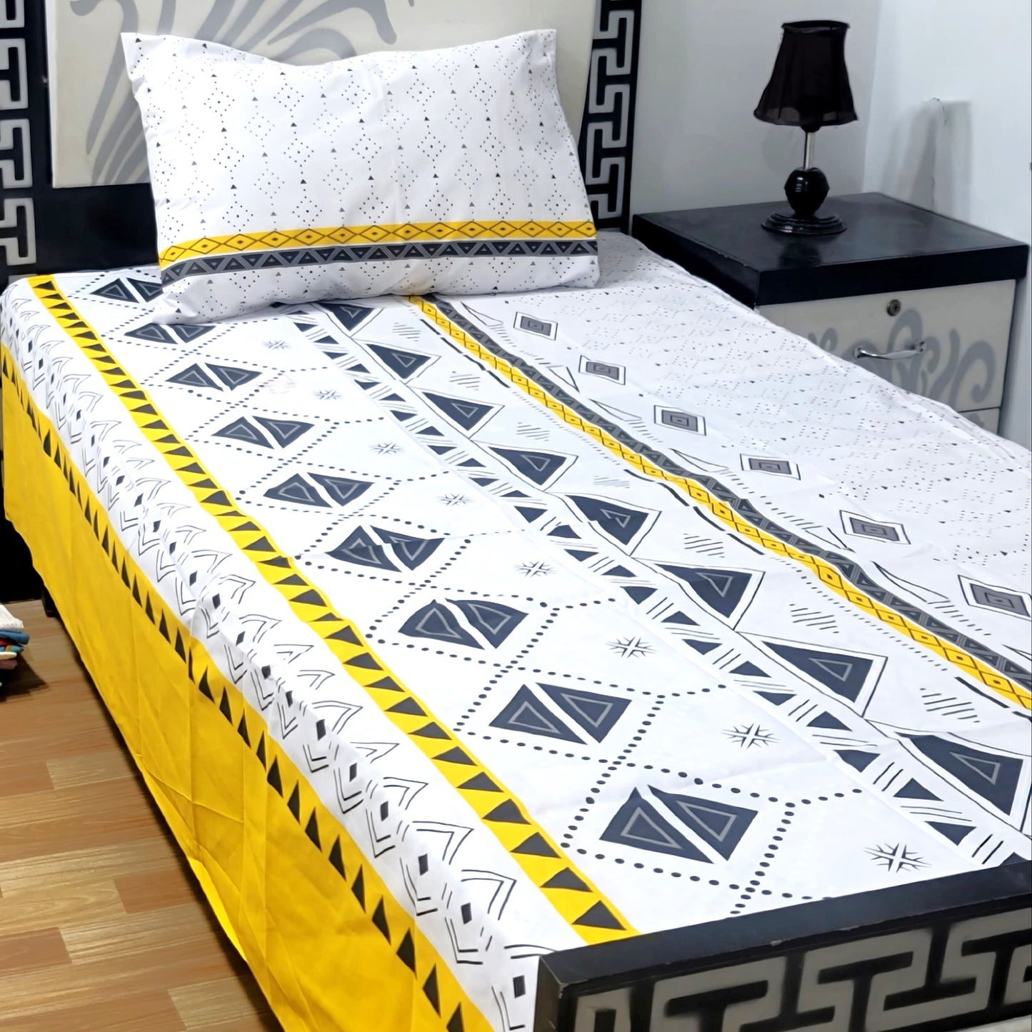 4Pc Single Bed Sheet Set - E66
