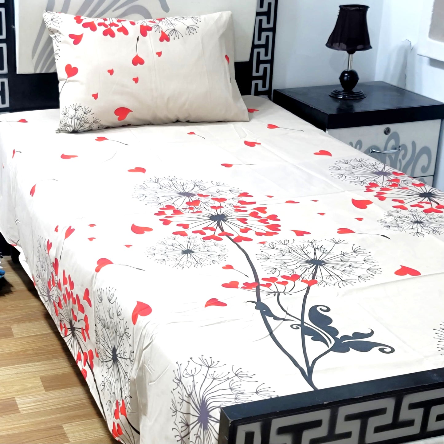 4Pc Single Bed Sheet Set - E67