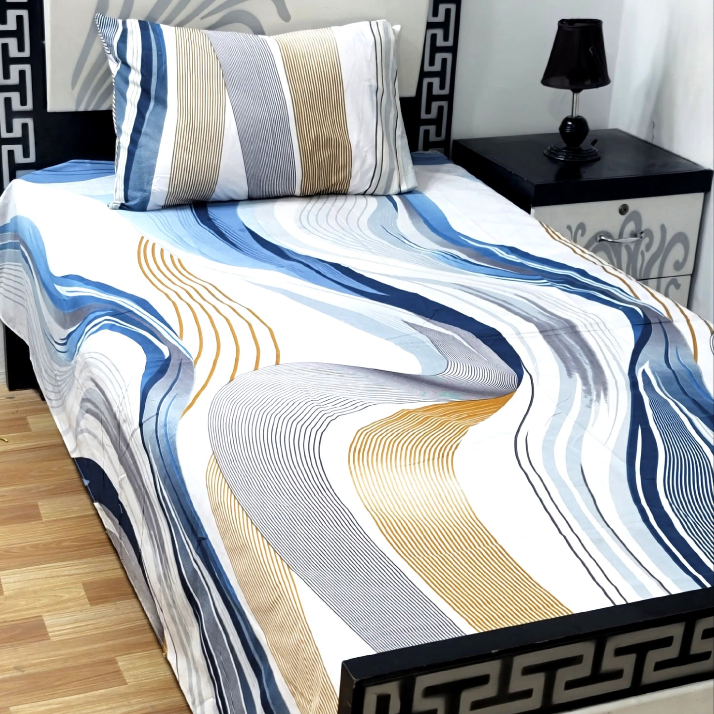 4Pc Single Bed Sheet Set - E74