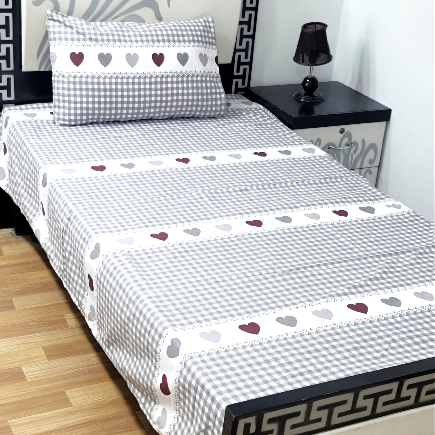 4Pc Single Bed Sheet Set - E77