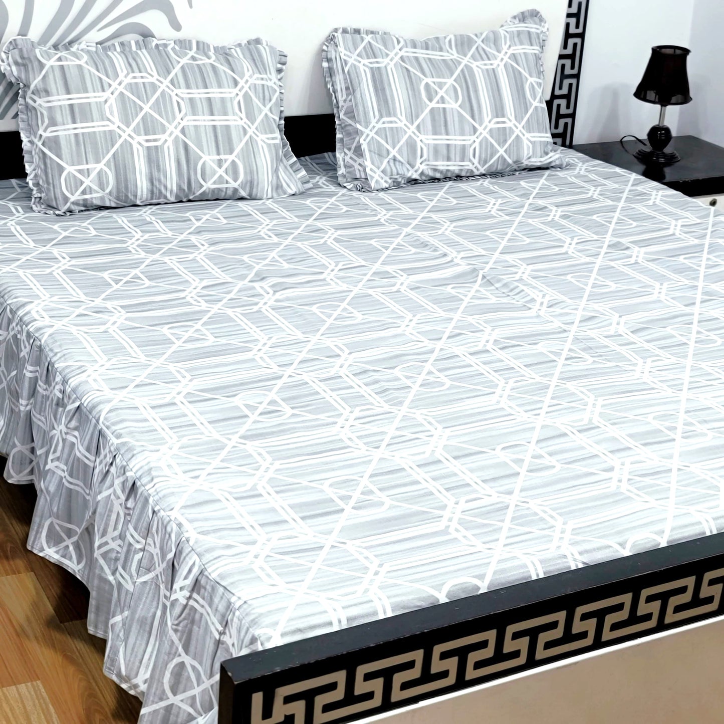 3-Piece Frill Bed sheet Set - F13