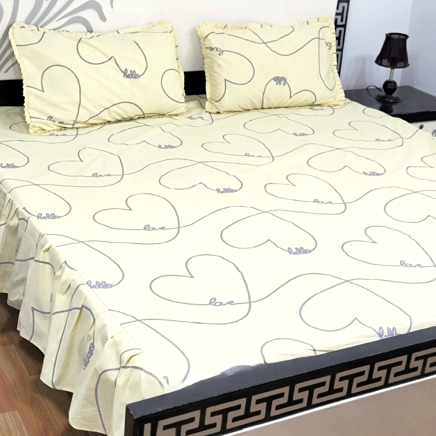 3-Piece Frill Bed sheet Set - F14