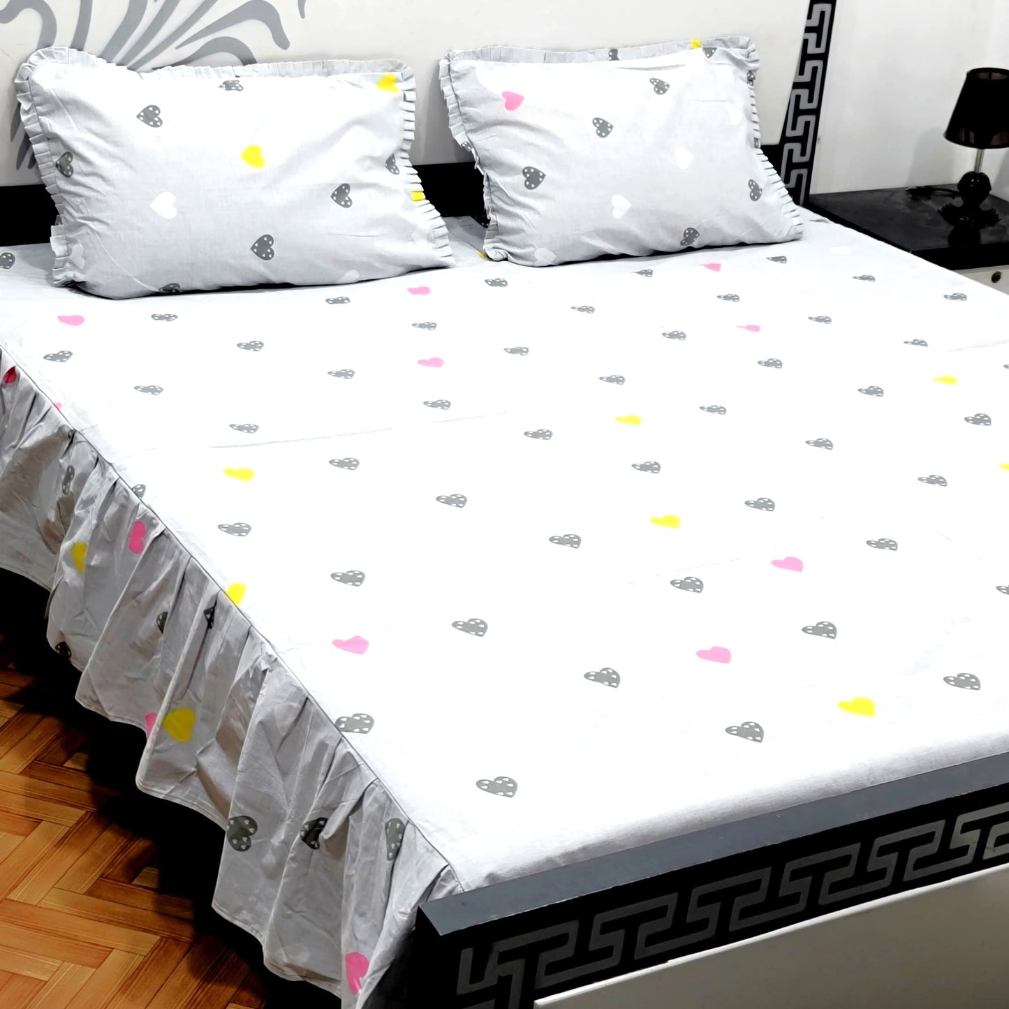 3-Piece Frill Bed sheet Set - F22